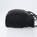 CELINE Tote Bag Nylon Leather Black Gold Auth ep11537-3