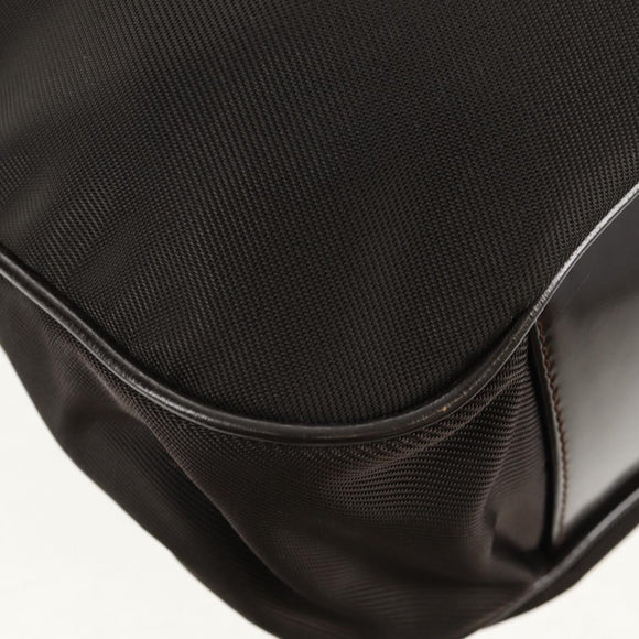 GUCCI Bamboo Hand Bag Nylon 2way Brown Silver 001 1577 Auth ep11538