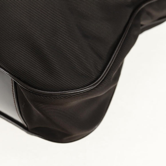 GUCCI Bamboo Hand Bag Nylon 2way Brown Silver 001 1577 Auth ep11538