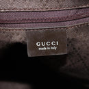 GUCCI Bamboo Hand Bag Nylon 2way Brown Silver 001 1577 Auth ep11538-20