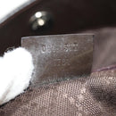 GUCCI Bamboo Hand Bag Nylon 2way Brown Silver 001 1577 Auth ep11538-12