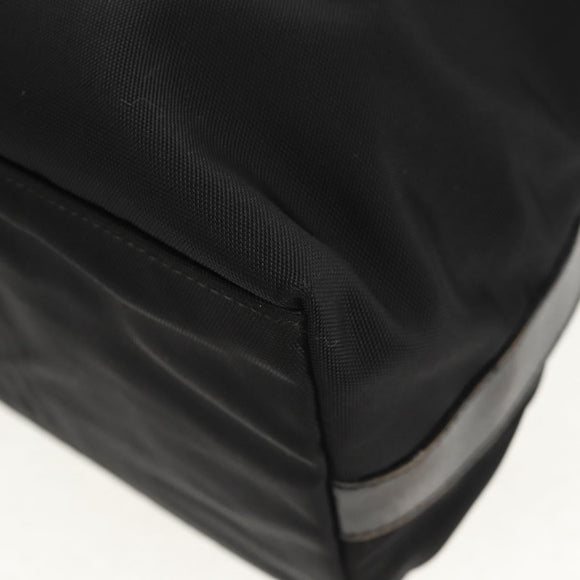 GUCCI Shoulder Bag Nylon Leather Black Silver 001 1955 Auth ep11539