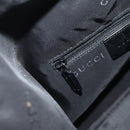 GUCCI Shoulder Bag Nylon Leather Black Silver 001 1955 Auth ep11539-22