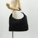 GUCCI Shoulder Bag Nylon Leather Black Silver 001 1955 Auth ep11539-24