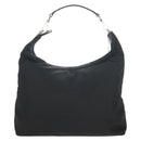 GUCCI Shoulder Bag Nylon Leather Black Silver 001 1955 Auth ep11539-2