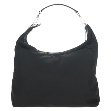 GUCCI Shoulder Bag Nylon Leather Black Silver 001 1955 Auth ep11539 - 0