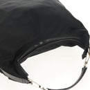 GUCCI Shoulder Bag Nylon Leather Black Silver 001 1955 Auth ep11539-6
