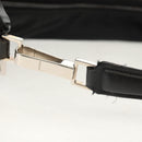 GUCCI Shoulder Bag Nylon Leather Black Silver 001 1955 Auth ep11539-8