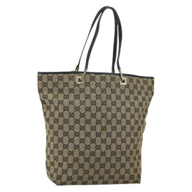 GUCCI GG Canvas Tote Bag Navy Gold 002 1098 3444 Auth ep11540