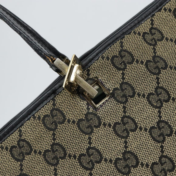 GUCCI GG Canvas Tote Bag Navy Gold 002 1098 3444 Auth ep11540