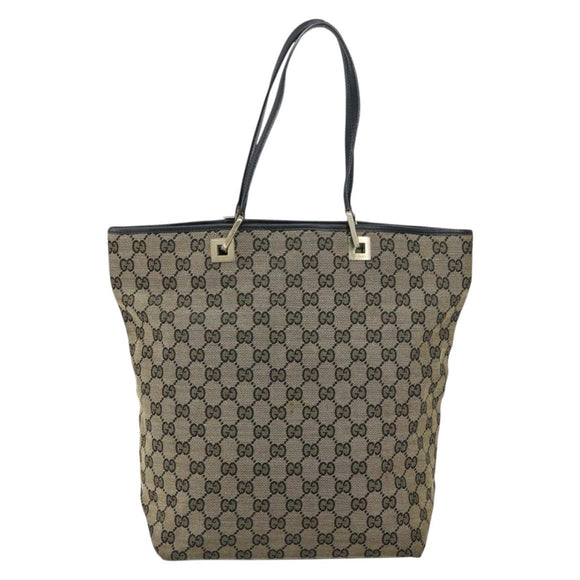 GUCCI GG Canvas Tote Bag Navy Gold 002 1098 3444 Auth ep11540