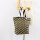 GUCCI GG Canvas Tote Bag Navy Gold 002 1098 3444 Auth ep11540-21