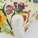 GUCCI Botanical Shoulder Bag Canvas Leather White Gold 007 115 1093 Auth ep11546-15