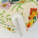 GUCCI Botanical Shoulder Bag Canvas Leather White Gold 007 115 1093 Auth ep11546-16