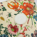 GUCCI Botanical Shoulder Bag Canvas Leather White Gold 007 115 1093 Auth ep11546-17