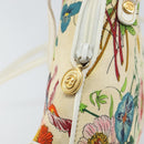 GUCCI Botanical Shoulder Bag Canvas Leather White Gold 007 115 1093 Auth ep11546-18