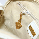 GUCCI Botanical Shoulder Bag Canvas Leather White Gold 007 115 1093 Auth ep11546-22