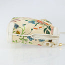 GUCCI Botanical Shoulder Bag Canvas Leather White Gold 007 115 1093 Auth ep11546-3