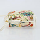 GUCCI Botanical Shoulder Bag Canvas Leather White Gold 007 115 1093 Auth ep11546-4