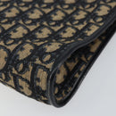 Christian Dior Trotter Canvas Shoulder Bag Navy Gold Auth ep11547-9
