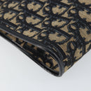Christian Dior Trotter Canvas Shoulder Bag Navy Gold Auth ep11547-16