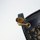 Christian Dior Trotter Canvas Shoulder Bag Navy Gold Auth ep11547-15