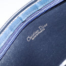 Christian Dior Trotter Canvas Shoulder Bag Navy Gold Auth ep11547-11