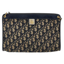 Christian Dior Trotter Canvas Shoulder Bag Navy Gold Auth ep11547-2