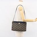Christian Dior Trotter Canvas Shoulder Bag Navy Gold Auth ep11547-20