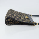 Christian Dior Trotter Canvas Shoulder Bag Navy Gold Auth ep11547-3