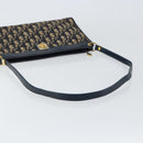 Christian Dior Trotter Canvas Shoulder Bag Navy Gold Auth ep11547-7
