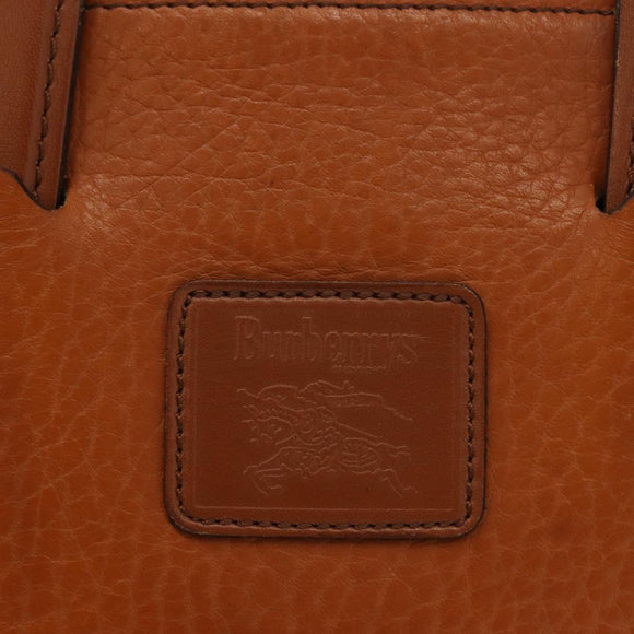 Burberrys Business Bag Leather Brown Gold Auth ep11548