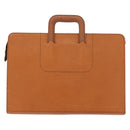 Burberrys Business Bag Leather Brown Gold Auth ep11548-2