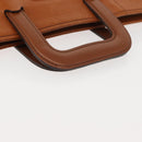 Burberrys Business Bag Leather Brown Gold Auth ep11548-7