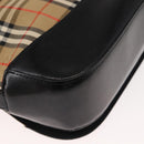 Burberrys Nova Check Shoulder Bag Canvas Leather Beige Black gold Auth ep11549-15