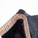 Burberrys Nova Check Shoulder Bag Canvas Leather Beige Black gold Auth ep11549-18