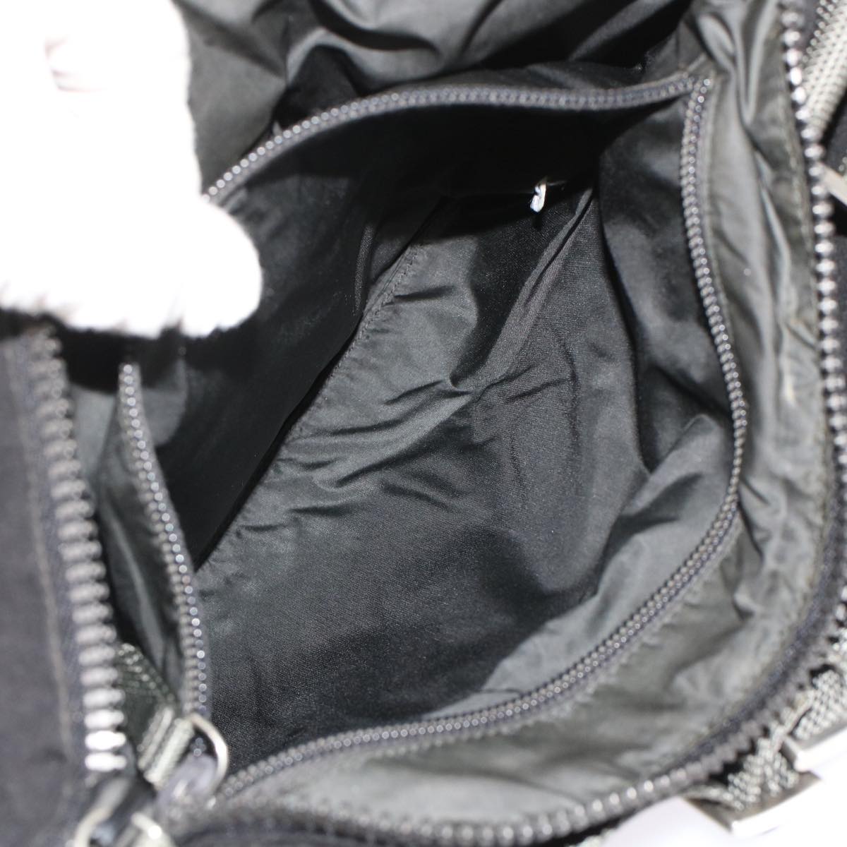 PRADA PRADA Sports Shoulder Bag Nylon Black Auth ep1155