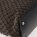 CELINE Macadam Canvas Tote Bag Canvas Black Silver Auth ep11551-9