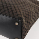 CELINE Macadam Canvas Tote Bag Canvas Black Silver Auth ep11551-14