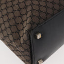 CELINE Macadam Canvas Tote Bag Canvas Black Silver Auth ep11551-15