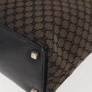 CELINE Macadam Canvas Tote Bag Canvas Black Silver Auth ep11551-16