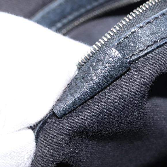 CELINE Macadam Canvas Tote Bag Canvas Black Silver Auth ep11551