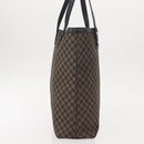 CELINE Macadam Canvas Tote Bag Canvas Black Silver Auth ep11551-3