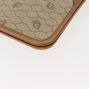 Christian Dior Honeycomb Canvas Chain Shoulder Bag PVC Beige Gold Auth ep11552-9