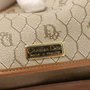 Christian Dior Honeycomb Canvas Chain Shoulder Bag PVC Beige Gold Auth ep11552-18