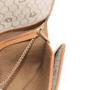 Christian Dior Honeycomb Canvas Chain Shoulder Bag PVC Beige Gold Auth ep11552-19