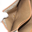 Christian Dior Honeycomb Canvas Chain Shoulder Bag PVC Beige Gold Auth ep11552-12