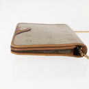 Christian Dior Honeycomb Canvas Chain Shoulder Bag PVC Beige Gold Auth ep11552-3