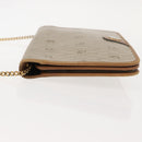Christian Dior Honeycomb Canvas Chain Shoulder Bag PVC Beige Gold Auth ep11552-4