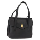 Christian Dior Hand Bag Leather Black Gold Auth ep11555-1